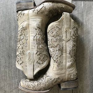 Corral Women’s Glitter Square Toe Cowboy Boots